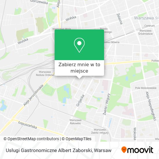 Mapa Usługi Gastronomiczne Albert Zaborski