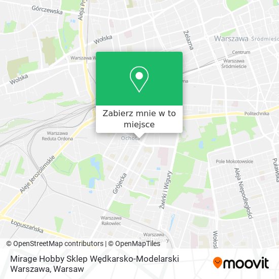 Mapa Mirage Hobby Sklep Wędkarsko-Modelarski Warszawa