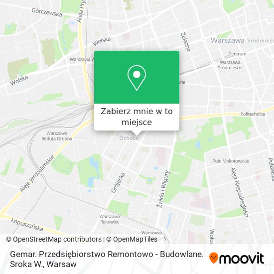 Mapa Gemar. Przedsiębiorstwo Remontowo - Budowlane. Sroka W.