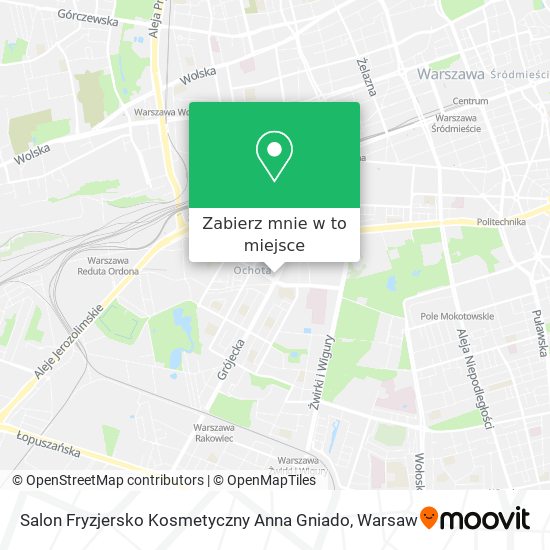 Mapa Salon Fryzjersko Kosmetyczny Anna Gniado