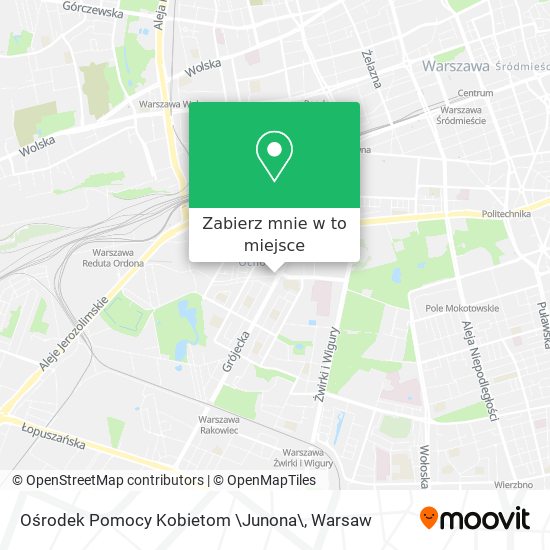 Mapa Ośrodek Pomocy Kobietom \Junona\