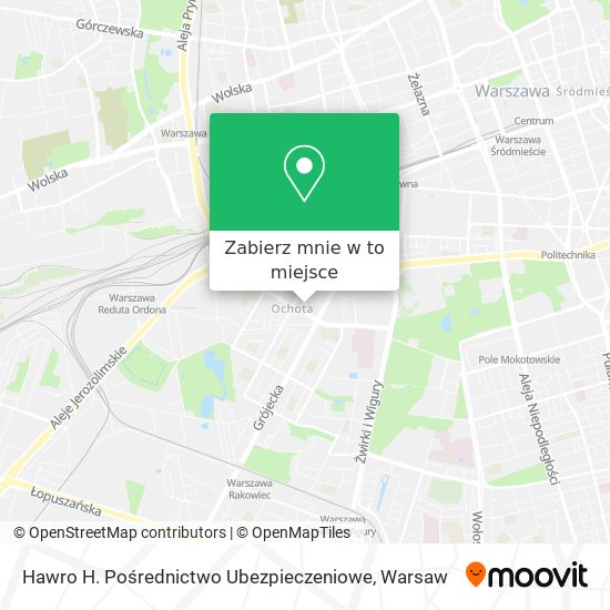 Mapa Hawro H. Pośrednictwo Ubezpieczeniowe