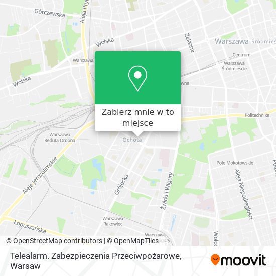 Mapa Telealarm. Zabezpieczenia Przeciwpożarowe