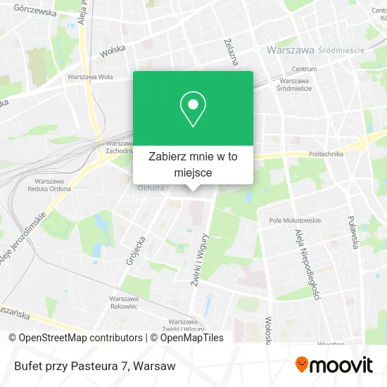 Mapa Bufet przy Pasteura 7