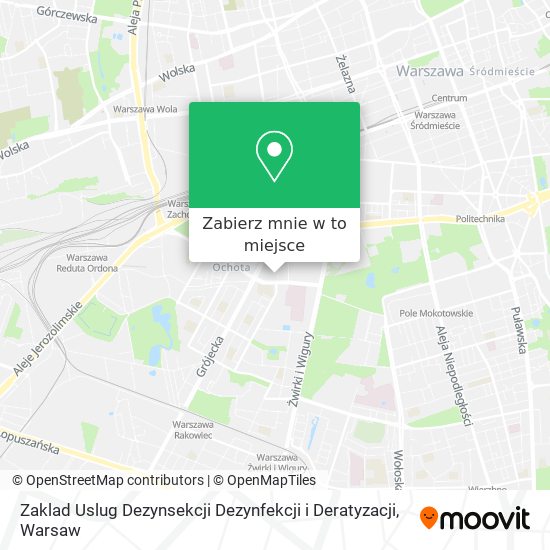 Mapa Zaklad Uslug Dezynsekcji Dezynfekcji i Deratyzacji