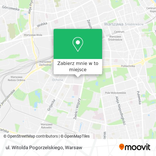 Mapa ul. Witolda Pogorzelskiego