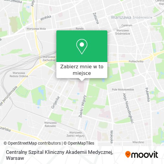 Mapa Centralny Szpital Kliniczny Akademii Medycznej