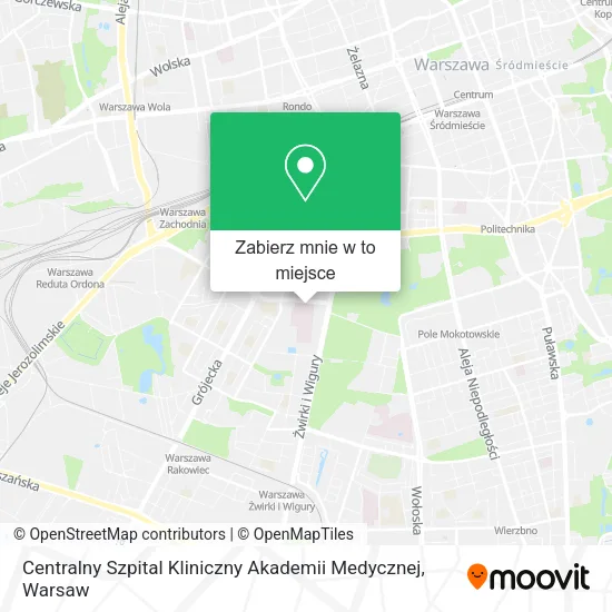 Mapa Centralny Szpital Kliniczny Akademii Medycznej