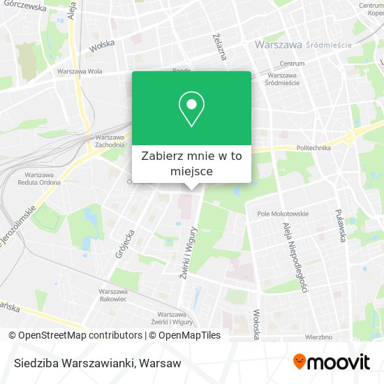 Mapa Siedziba Warszawianki