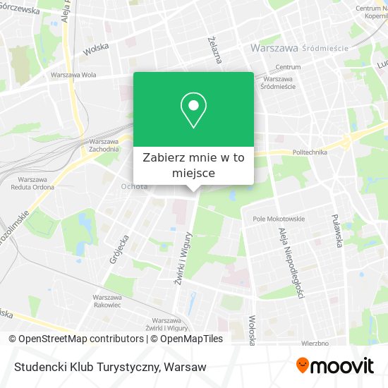 Mapa Studencki Klub Turystyczny