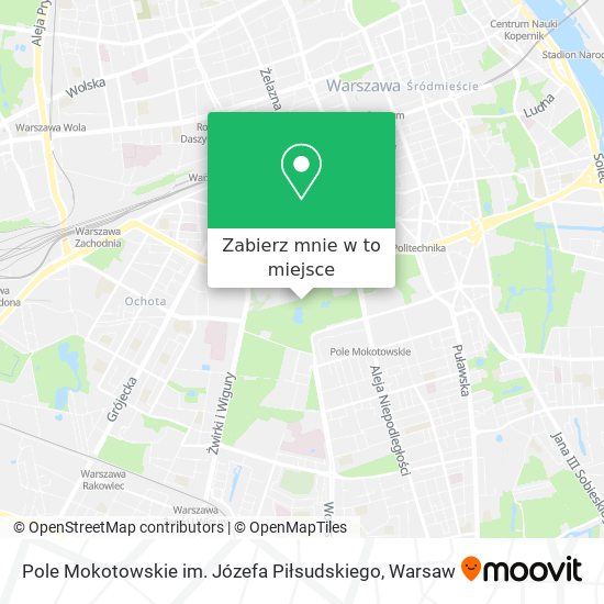 Mapa Pole Mokotowskie im. Józefa Piłsudskiego