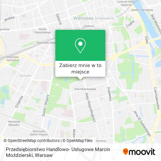 Mapa Przedsiębiorstwo Handlowo- Usługowe Marcin Moździerski