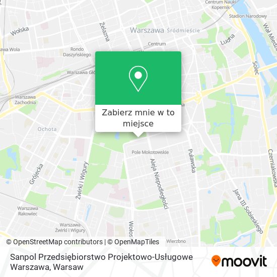 Mapa Sanpol Przedsiębiorstwo Projektowo-Usługowe Warszawa