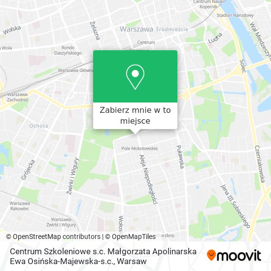 Mapa Centrum Szkoleniowe s.c. Małgorzata Apolinarska Ewa Osińska-Majewska-s.c.