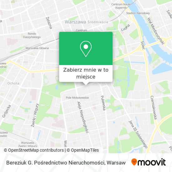 Mapa Bereziuk G. Pośrednictwo Nieruchomości