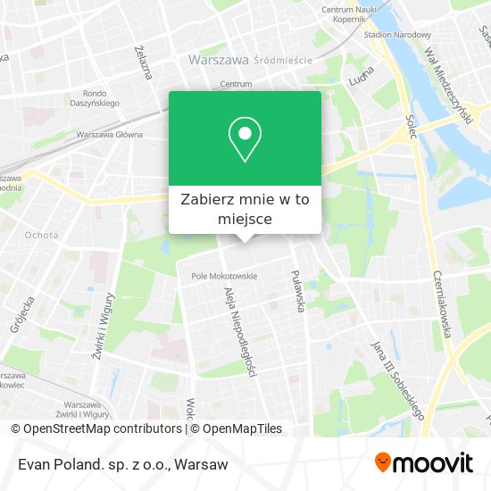 Mapa Evan Poland. sp. z o.o.