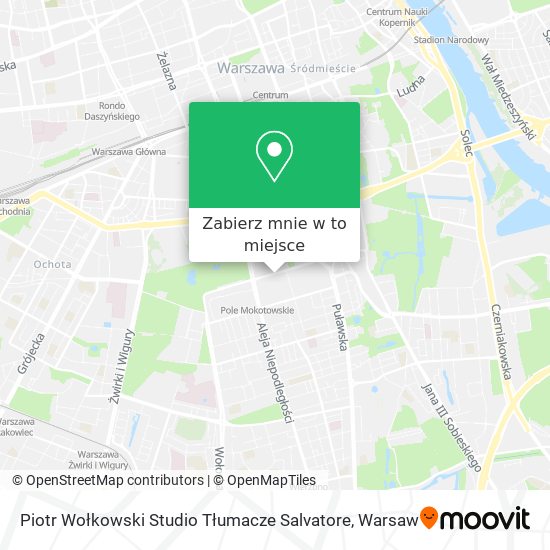 Mapa Piotr Wołkowski Studio Tłumacze Salvatore