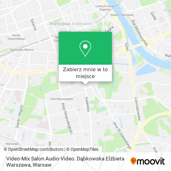 Mapa Video-Mix Salon Audio-Video. Dąbkowska Elżbieta Warszawa