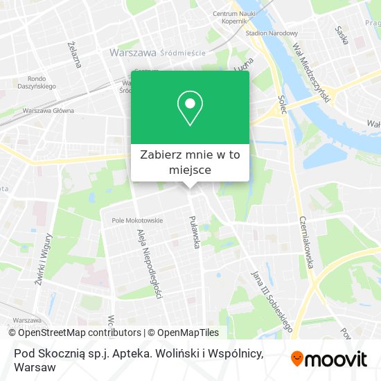 Mapa Pod Skocznią sp.j. Apteka. Woliński i Wspólnicy