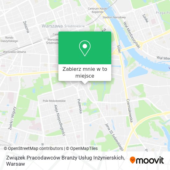 Mapa Związek Pracodawców Branży Usług Inżynierskich