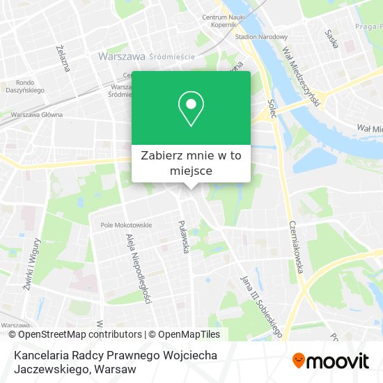 Mapa Kancelaria Radcy Prawnego Wojciecha Jaczewskiego