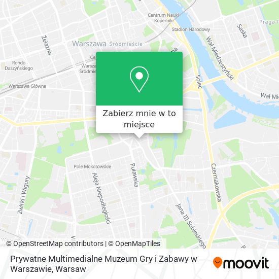 Mapa Prywatne Multimedialne Muzeum Gry i Zabawy w Warszawie