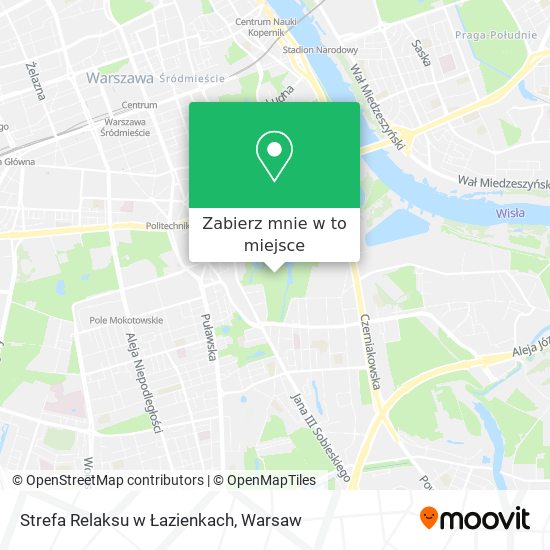 Mapa Strefa Relaksu w Łazienkach