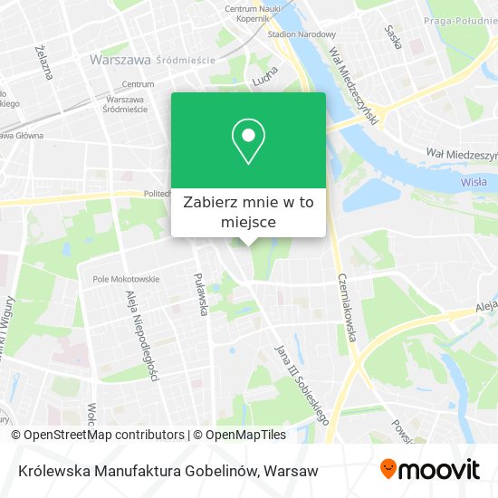 Mapa Królewska Manufaktura Gobelinów