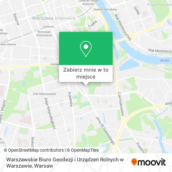 Mapa Warszawskie Biuro Geodezji i Urządzeń Rolnych w Warszawie