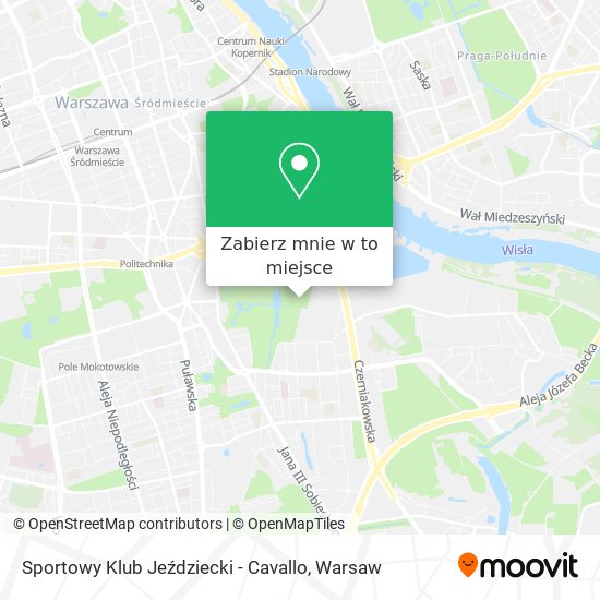 Mapa Sportowy Klub Jeździecki - Cavallo