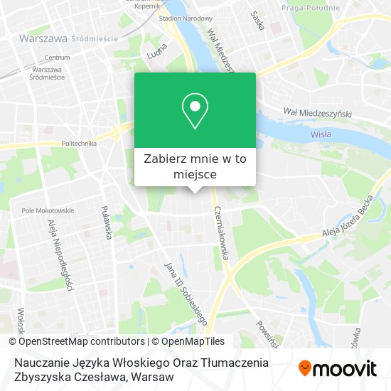 Mapa Nauczanie Języka Włoskiego Oraz Tłumaczenia Zbyszyska Czesława