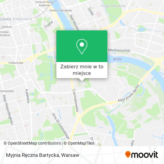 Mapa Myjnia Ręczna Bartycka