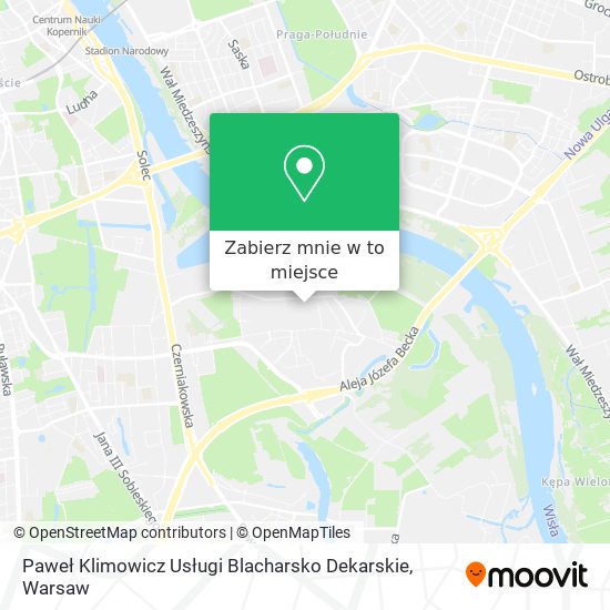 Mapa Paweł Klimowicz Usługi Blacharsko Dekarskie