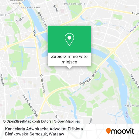 Mapa Kancelaria Adwokacka Adwokat Elżbieta Bieńkowska-Semczuk