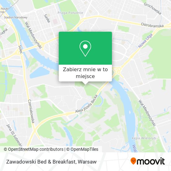 Mapa Zawadowski Bed & Breakfast