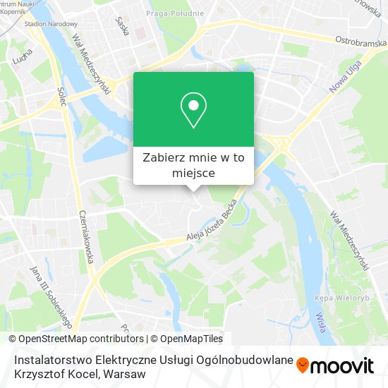 Mapa Instalatorstwo Elektryczne Usługi Ogólnobudowlane Krzysztof Kocel