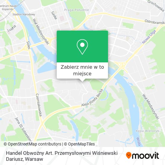 Mapa Handel Obwoźny Art. Przemysłowymi Wiśniewski Dariusz