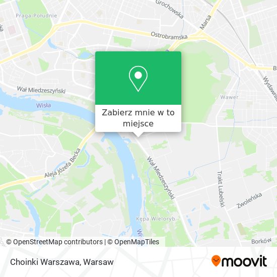 Mapa Choinki Warszawa