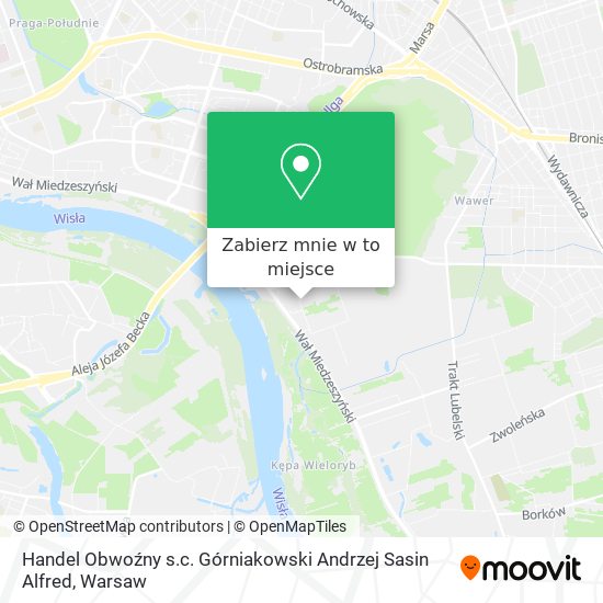 Mapa Handel Obwoźny s.c. Górniakowski Andrzej Sasin Alfred