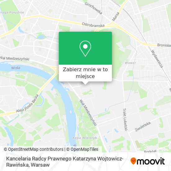 Mapa Kancelaria Radcy Prawnego Katarzyna Wojtowicz-Rawińska