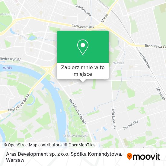 Mapa Aras Development sp. z o.o. Spółka Komandytowa