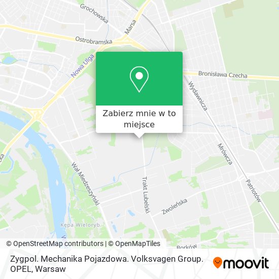 Mapa Zygpol. Mechanika Pojazdowa. Volksvagen Group. OPEL