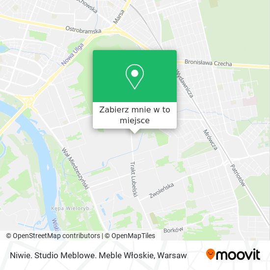 Mapa Niwie. Studio Meblowe. Meble Włoskie