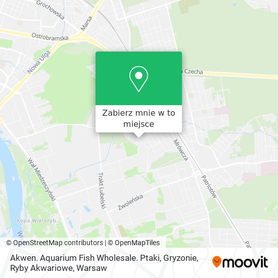 Mapa Akwen. Aquarium Fish Wholesale. Ptaki, Gryzonie, Ryby Akwariowe