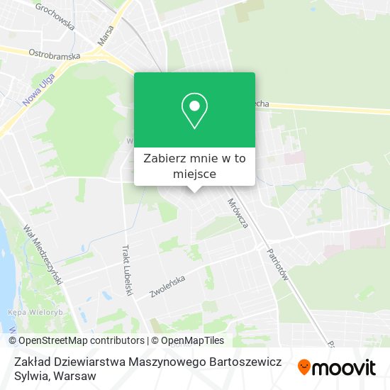 Mapa Zakład Dziewiarstwa Maszynowego Bartoszewicz Sylwia