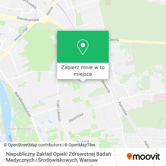 Mapa Niepubliczny Zakład Opieki Zdrowotnej Badań Medycznych i Środowiskowych