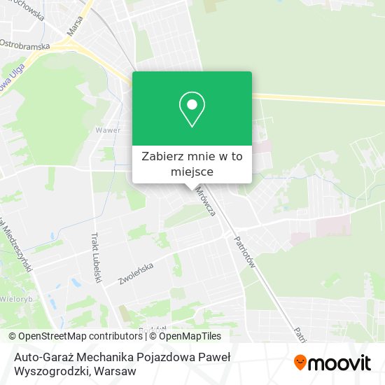 Mapa Auto-Garaż Mechanika Pojazdowa Paweł Wyszogrodzki