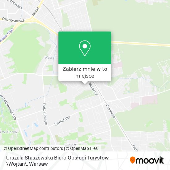 Mapa Urszula Staszewska Biuro Obsługi Turystów \Wojtan\