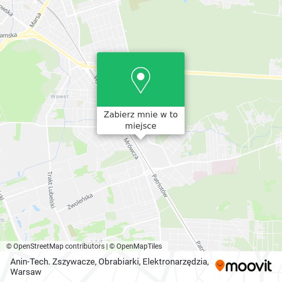 Mapa Anin-Tech. Zszywacze, Obrabiarki, Elektronarzędzia