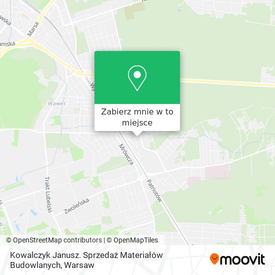 Mapa Kowalczyk Janusz. Sprzedaż Materiałów Budowlanych